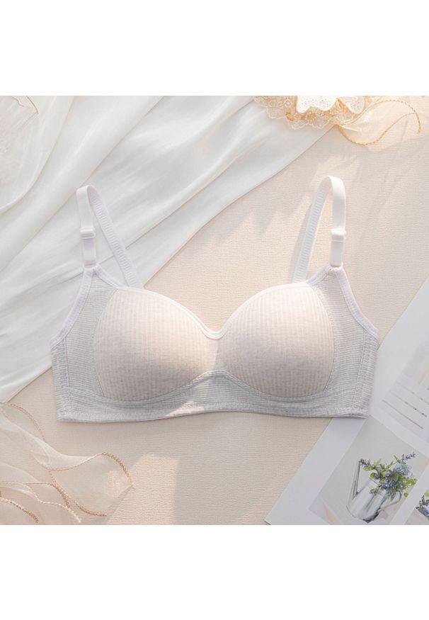 Intica - Biustonosz bezszwowy bez fiszbin codzienny elegancki Sibylle. Kolor: szary. Materiał: materiał, skóra