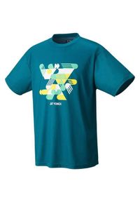 YONEX - Koszulka sportowa męska Yonex Unisex Practice T-shirt. Kolor: niebieski. Materiał: poliester. Długość rękawa: krótki rękaw. Długość: krótkie #1