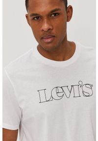 Levi's® - Levi's T-shirt kolor biały z nadrukiem. Okazja: na spotkanie biznesowe, na co dzień. Kolor: biały. Wzór: nadruk. Styl: biznesowy, casual #5