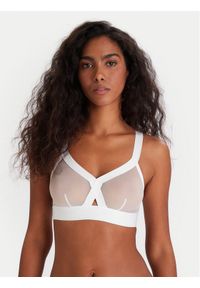 DKNY Biustonosz bezfiszbinowy DK4084 Biały. Kolor: biały. Materiał: syntetyk