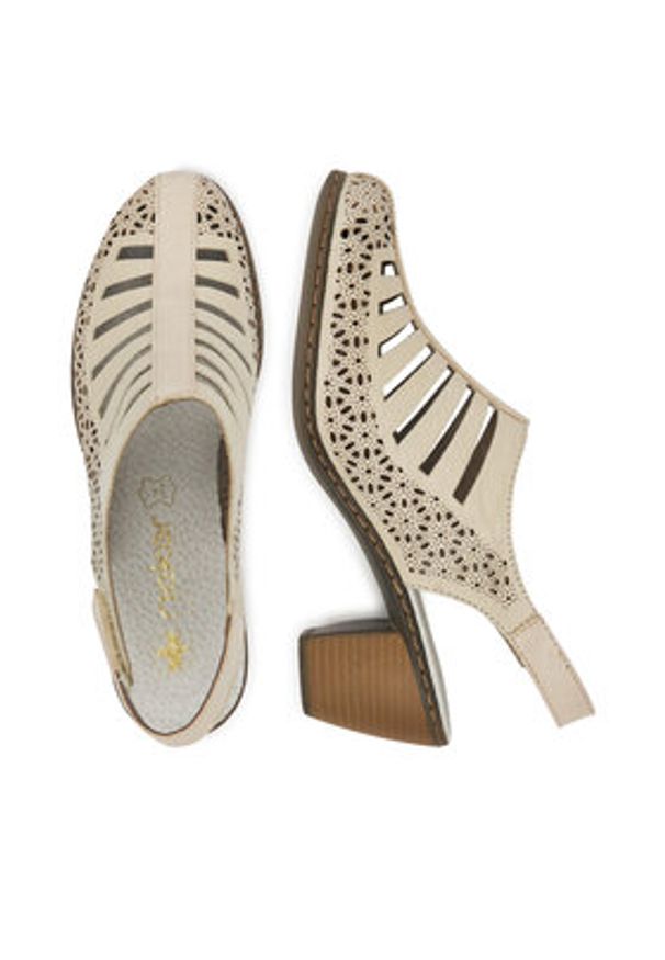 Rieker Sandały CEO-40959-60 Szary. Kolor: szary. Materiał: skóra