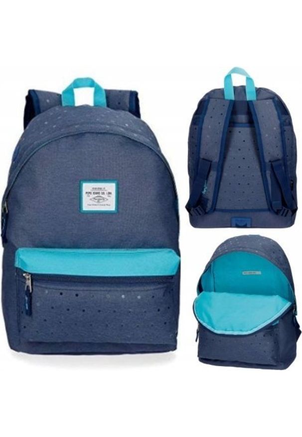 NoName - Plecak szkolny młodzieżowy Pepe Jeans. Materiał: jeans. Styl: młodzieżowy