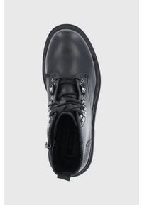 Liu Jo Workery skórzane SF1061P010222222 damskie kolor czarny na platformie. Zapięcie: sznurówki. Kolor: czarny. Materiał: skóra. Obcas: na platformie #4