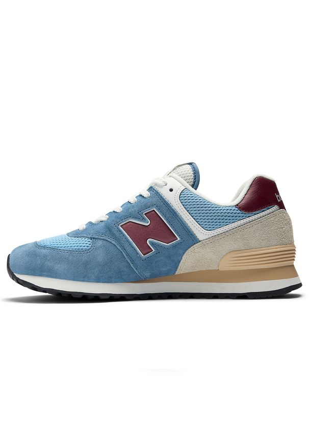 Buty unisex New Balance U574SPR – niebieskie. Kolor: niebieski. Materiał: guma, zamsz, syntetyk, materiał. Szerokość cholewki: normalna. Model: New Balance 574