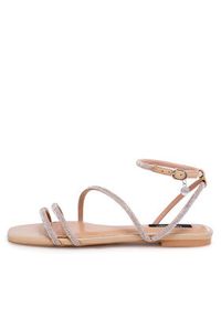 Nine West Sandały WFA2766-1 Beżowy. Kolor: beżowy. Materiał: syntetyk