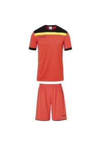 UHLSPORT - Zestaw strażników Uhlsport Offense 23. Kolor: czarny, pomarańczowy, wielokolorowy, żółty. Materiał: dresówka. Sport: piłka nożna