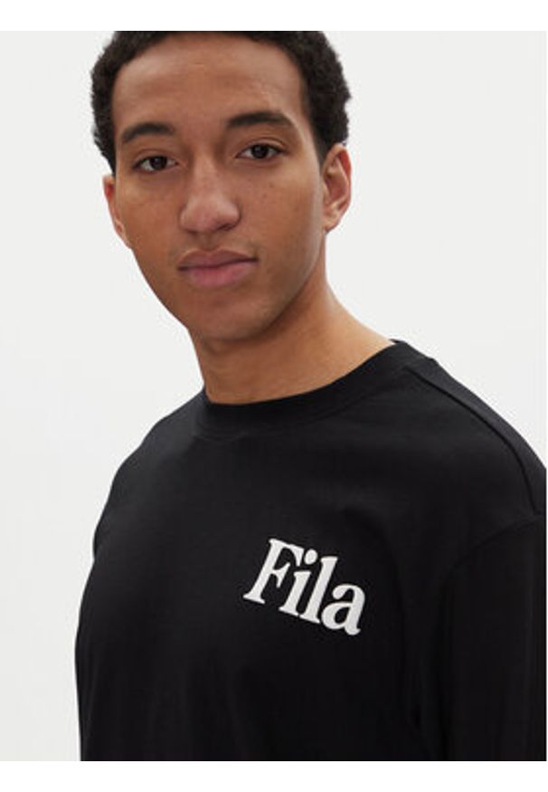 Fila Longsleeve Laon FAM0904 Czarny Oversize. Kolor: czarny. Materiał: bawełna. Długość rękawa: długi rękaw