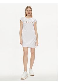 Liu Jo Sukienka codzienna VA4103 JS003 Biały Regular Fit. Okazja: na co dzień. Kolor: biały. Materiał: bawełna. Typ sukienki: proste. Styl: casual #5