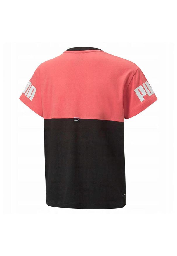 Puma - Koszulka Dziecięca Power Colour Block T-shirt. Kolor: czerwony, wielokolorowy, czarny