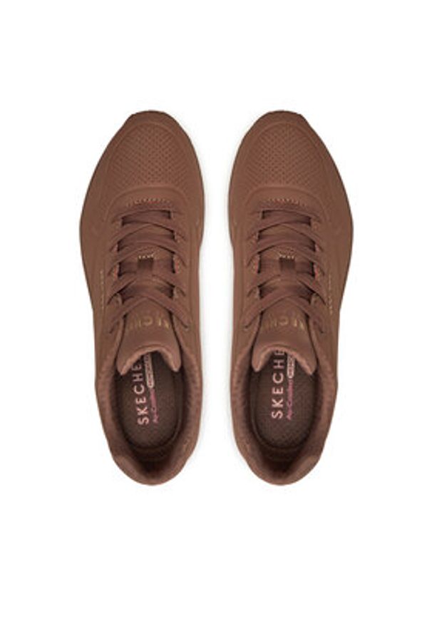 skechers - Skechers Sneakersy Uno - Stand on Air 73690 BRN Brązowy. Kolor: brązowy. Materiał: skóra