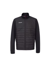 CCM - Kamizelka z długim rękawem dla dorosłych, sportowa, ocieplana, czarna, rozmiar M. Kolor: czarny. Materiał: poliester, polar, puch. Długość rękawa: długi rękaw. Długość: długie. Styl: sportowy #1