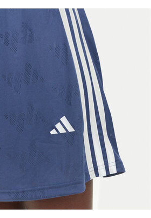 Adidas - adidas Spódnica dresowa Stadium 3-Stripes Tennis Inspired Jacquard JV5632 Niebieski Regular Fit. Kolor: niebieski. Materiał: syntetyk