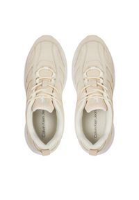 Calvin Klein Jeans Sneakersy Retro Tennis Low Mg Mix Media Wn YW0YW01639 Écru. Kolor: kremowy. Materiał: skóra, zamsz #5