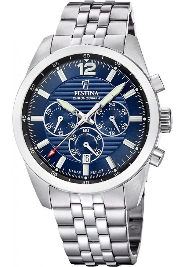 Zegarek męski Festina F20742-4 srebrny. Kolor: srebrny