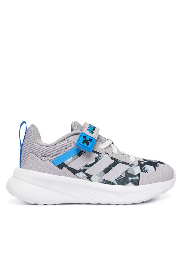 Adidas - adidas Sneakersy Minecraft Fortarun 4.0 JR1945 Szary. Kolor: szary. Materiał: materiał