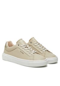 Calvin Klein Sneakersy Cupsole Lace Up W/Ml HW0HW02288 Écru. Materiał: skóra