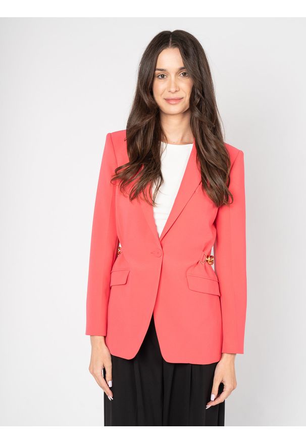 Patrizia Pepe Marynarka | 2S1420/A049 | Kobieta | Różowy. Okazja: na co dzień. Kolor: różowy. Materiał: poliester, elastan. Styl: klasyczny, elegancki, casual