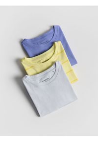 Reserved - Bawełniany t-shirt 3 pack - lawendowy. Kolor: fioletowy. Materiał: bawełna #1