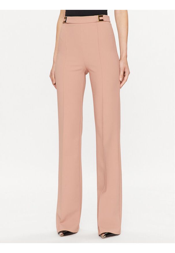 Elisabetta Franchi Spodnie materiałowe PA-004-36E2-V300 Różowy Regular Fit. Kolor: różowy. Materiał: materiał, syntetyk