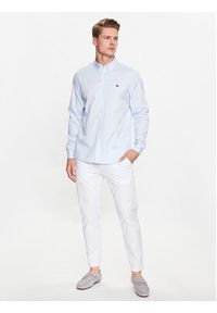Lacoste Koszula CH2933 Błękitny Regular Fit. Kolor: niebieski. Materiał: bawełna #4