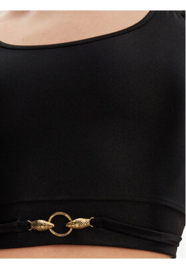 Just Cavalli Top 78PAM2A6 Czarny Slim Fit. Kolor: czarny. Materiał: syntetyk