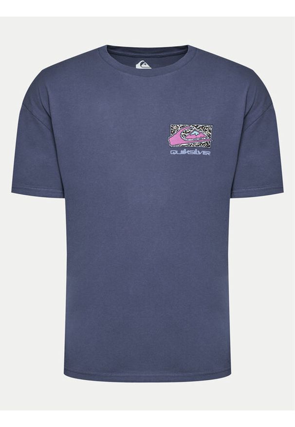 Quiksilver T-Shirt Spin Cycle EQYZT07653 Granatowy Regular Fit. Kolor: niebieski. Materiał: bawełna