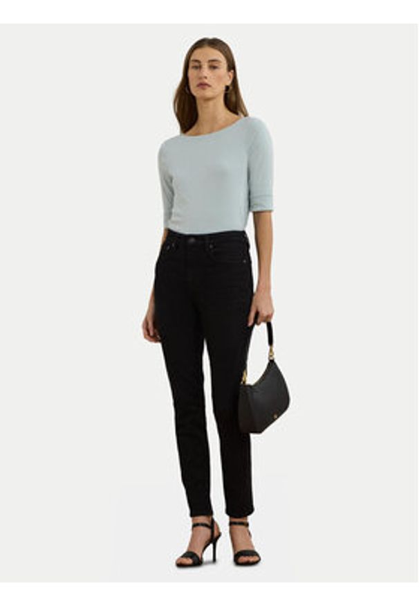 Lauren Ralph Lauren - LAUREN RALPH LAUREN Bluzka 200654963187 Błękitny Slim Fit. Kolor: niebieski. Materiał: bawełna