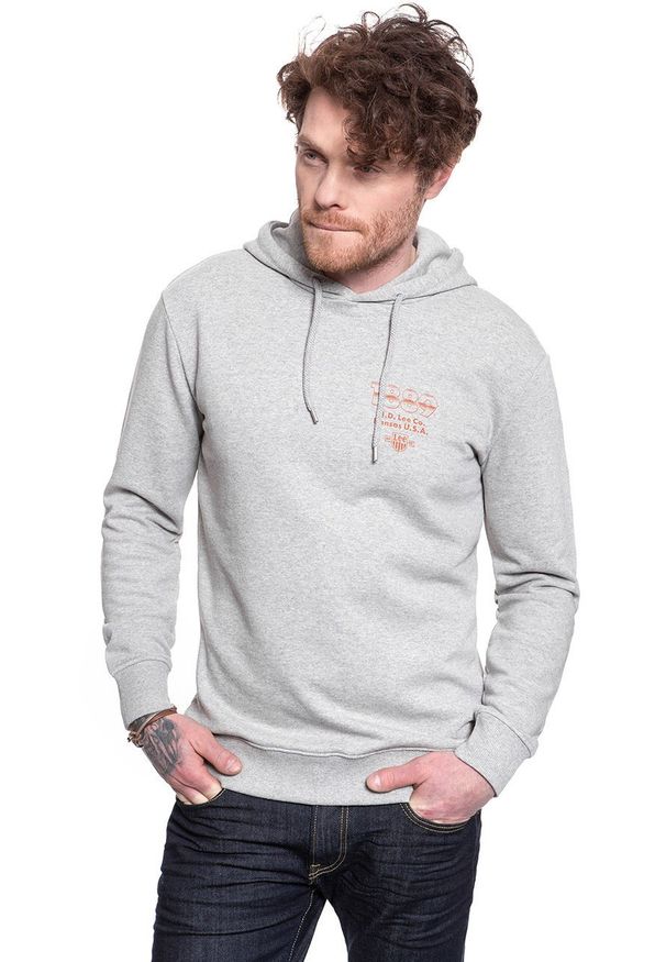 Lee - LEE SEASONAL LOGO HOODIE GREY MELE L80ZSP37 112121626