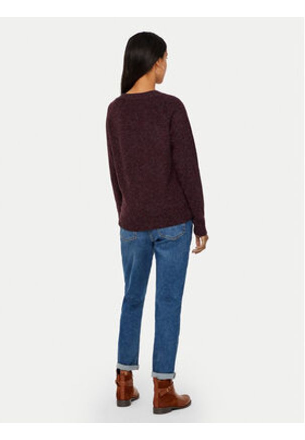 Vero Moda Sweter Doffy 10201022 Bordowy Regular Fit. Kolor: czerwony. Materiał: syntetyk