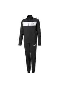 Puma - Młodzieżowy dres poliestrowy PUMA Black. Kolor: czarny. Materiał: dresówka, poliester. Styl: młodzieżowy #1