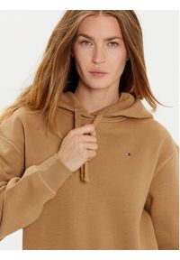 TOMMY HILFIGER - Tommy Hilfiger Bluza WW0WW44991 Beżowy Regular Fit. Kolor: beżowy. Materiał: syntetyk, bawełna #5