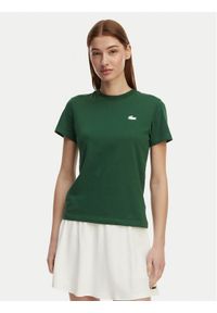 Lacoste T-Shirt TF9246 Zielony Slim Fit. Kolor: zielony. Materiał: bawełna #1