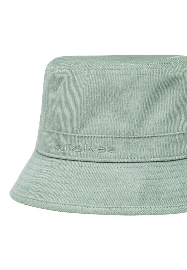 Quiksilver - Kapelusz bucket dla Mężczyzn CORD Zielony. Kolor: zielony. Materiał: poliester, bawełna, materiał. Wzór: haft. Styl: klasyczny