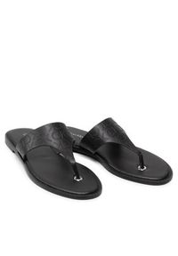 Calvin Klein Japonki Almond Flat Tp Slide Hf HW0HW01159 Czarny. Kolor: czarny. Materiał: skóra #4