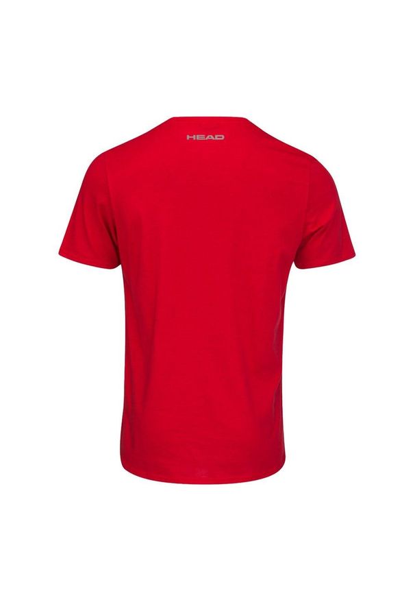 Head - T-Shirt męski CLUB CARL. Kolor: czerwony. Materiał: jersey, bawełna, poliester, materiał