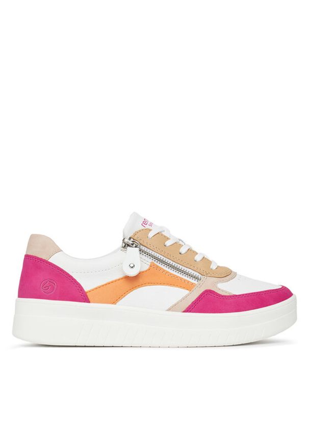 Remonte Sneakersy D0J01-84 Biały. Kolor: biały. Materiał: syntetyk, skóra