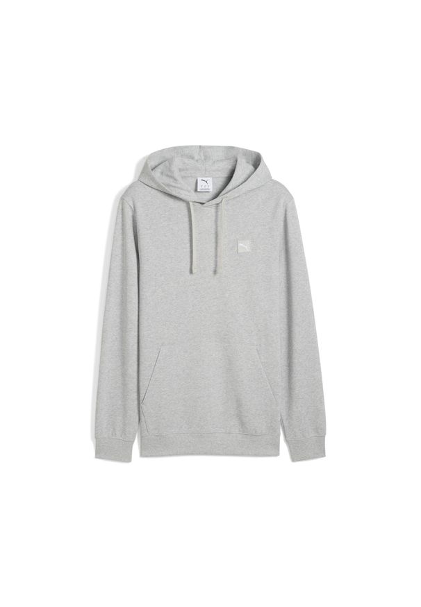 Puma - Męska bluza z kapturem Essentials Elevated PUMA Light Gray Heather. Typ kołnierza: kaptur. Kolor: szary. Sport: bieganie