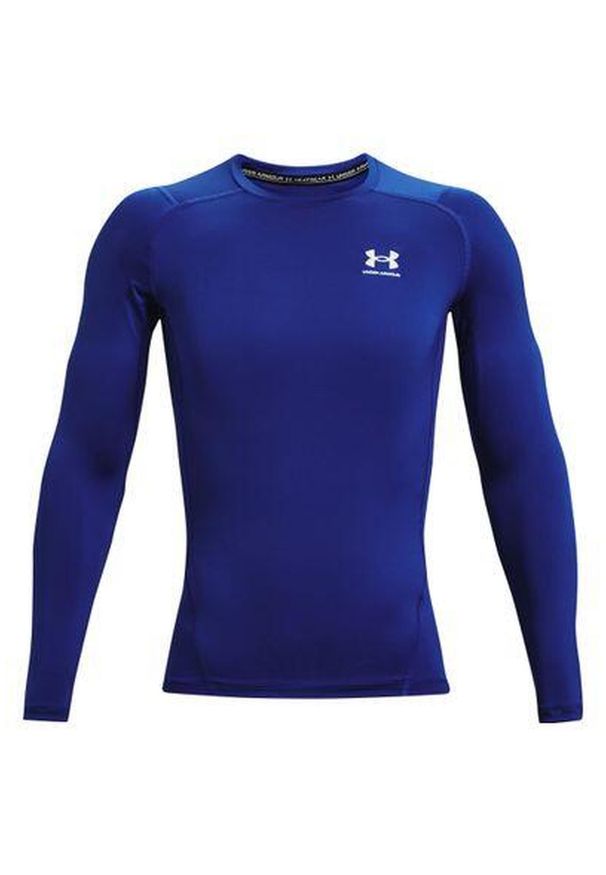 Koszulka męska Under Armour HG Armour Comp LS. Kolor: niebieski. Materiał: poliester, elastan. Długość rękawa: długi rękaw. Długość: długie. Sport: bieganie