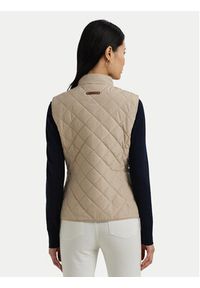 Lauren Ralph Lauren - LAUREN RALPH LAUREN Bezrękawnik 297951276003 Beżowy Straight Fit. Kolor: beżowy. Materiał: syntetyk. Długość rękawa: bez rękawów #3