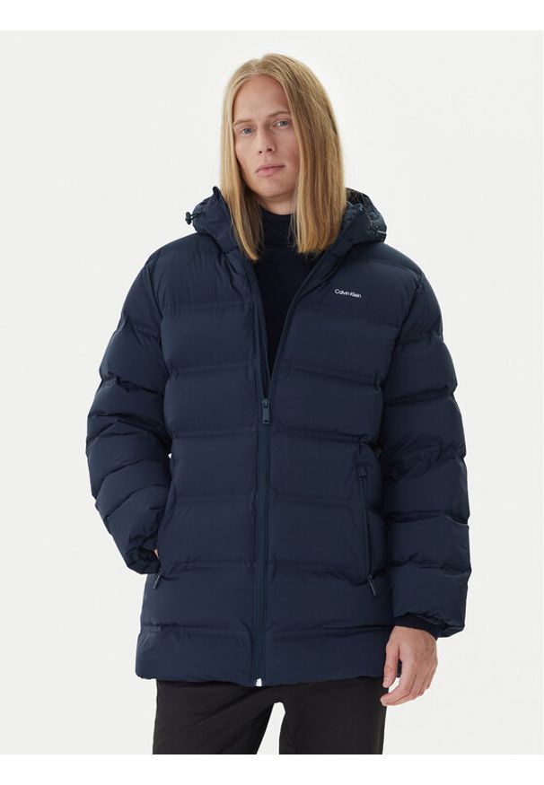 Calvin Klein Kurtka puchowa LV04LD516G Niebieski Regular Fit. Kolor: niebieski. Materiał: syntetyk