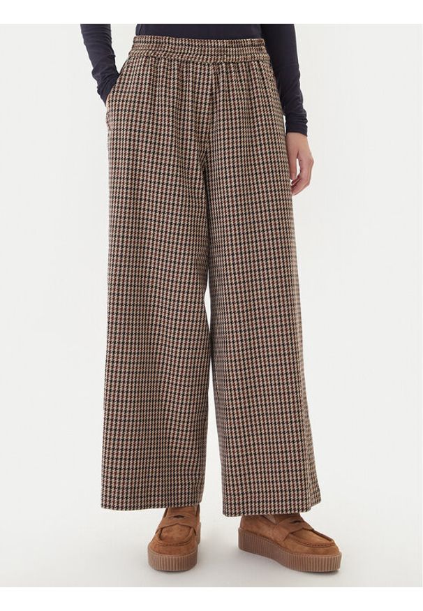 Weekend Max Mara Spodnie materiałowe Ebe 2525136052 Beżowy Wide Leg. Kolor: beżowy. Materiał: wełna, bawełna