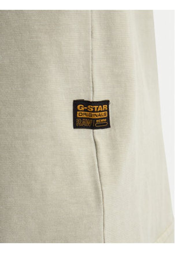 G-Star RAW - G-Star Raw T-Shirt Base D28588-E517 Beżowy Regular Fit. Kolor: beżowy. Materiał: bawełna