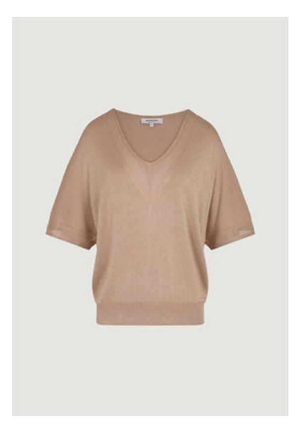 Morgan Bluzka 241-MCHRIS Beżowy Relaxed Fit. Kolor: beżowy. Materiał: wiskoza