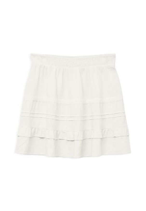 Vero Moda Spódnica mini Pretty 10325239 Biały Regular Fit. Kolor: biały. Materiał: bawełna