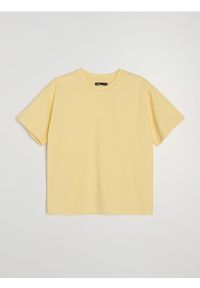 Sinsay - Bawełniana koszulka z cyrkoniami - żółty. Kolor: żółty. Materiał: bawełna #1