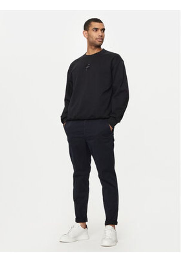 BOSS - Boss Bluza Soleri 10 50514903 Czarny Relaxed Fit. Kolor: czarny. Materiał: bawełna