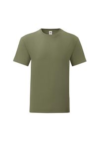 FRUIT OF THE LOOM - Kultowa Koszulka Unisex Dla Dorosłych. Kolor: zielony