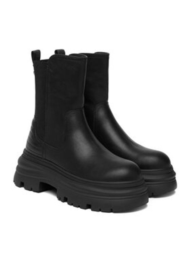 Buffalo Sztyblety Dione Chelsea Mid 1270128 Czarny. Kolor: czarny. Materiał: skóra