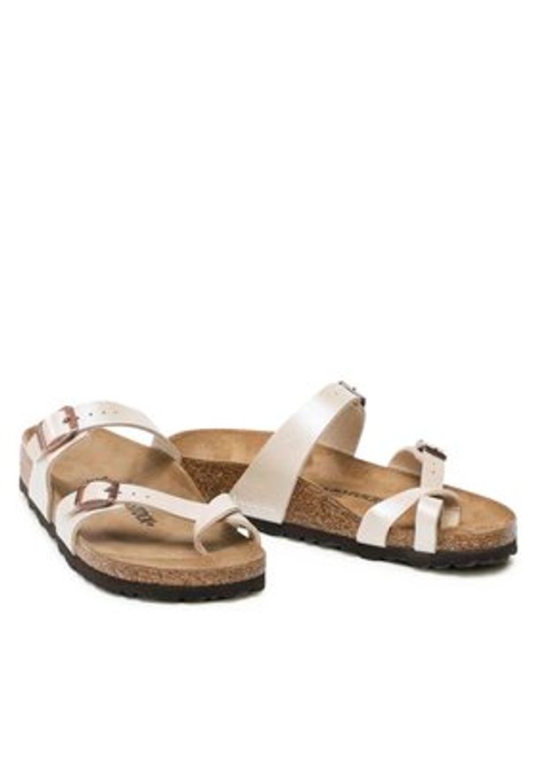 Birkenstock Japonki Mayari 1020664 Écru. Materiał: skóra