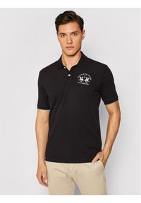 La Martina Polo CCMP01 PK001 Czarny Regular Fit. Typ kołnierza: polo. Kolor: czarny. Materiał: bawełna